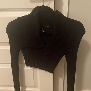 Urban Outfitters Black Long Sleeve Zip Up